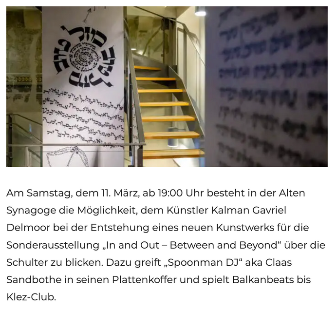 Ein neues Kunstwerk für die Alte Synagoge entsteht (German)