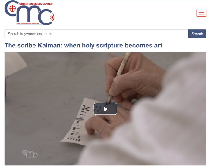 The scribe Kalman: when holy scripture becomes art